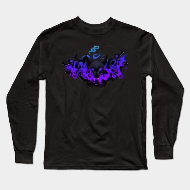 Purple Wolves Long Sleeve T-Shirt by amberluvsbugs
